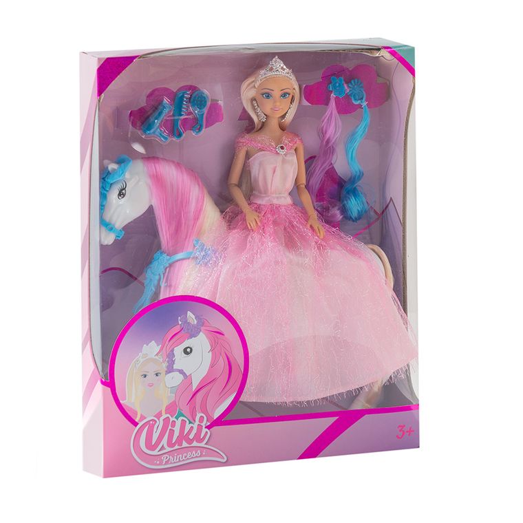Smiki, Viki, papusa cu calut si accesorii, 30 cm
