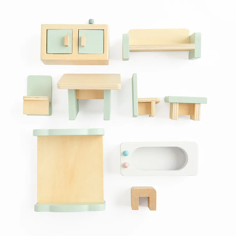 Smiki, Zookabee, casuta din lemn pentru papusi, 9 elemente