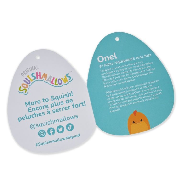 Squishmallows, Onel, Orange Eel, jucarie de plus, 19 cm