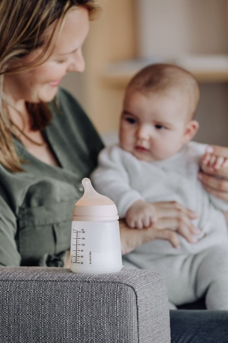 Suavinex, Zero Zero, set de biberoane, biberon 270 ml cu tetina si punga