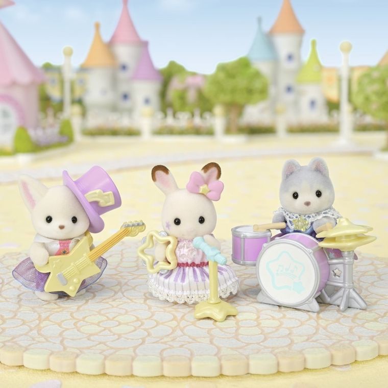 Sylvanian Families, 40th Anniversary, Baby Starry Concert, figurine cu accesorii, 5845
