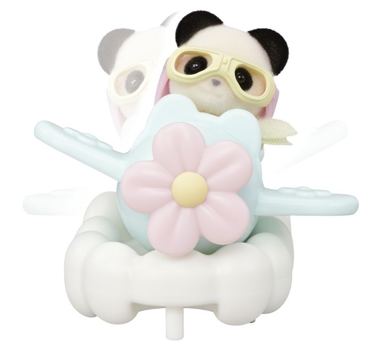 Sylvanian Families, Amusement Park Ride Set - Plain & Train, set de joaca cu figurine, 5819