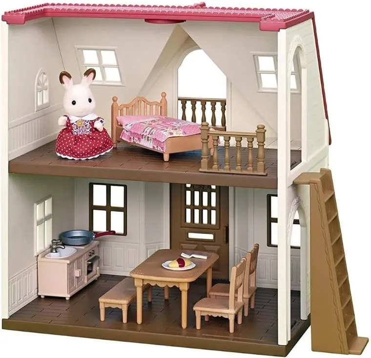 Sylvanian Families, Casa rustica primitoare, set de inceput cu figurina, 5242/5303