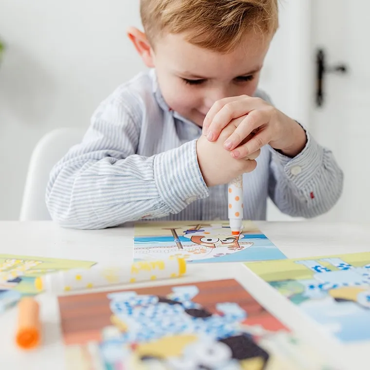 Totum, Bluey, stampile cu puncte, set creativ