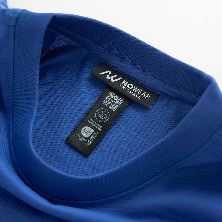 Tricou basic albastru cu croiala relaxed NOWEAR