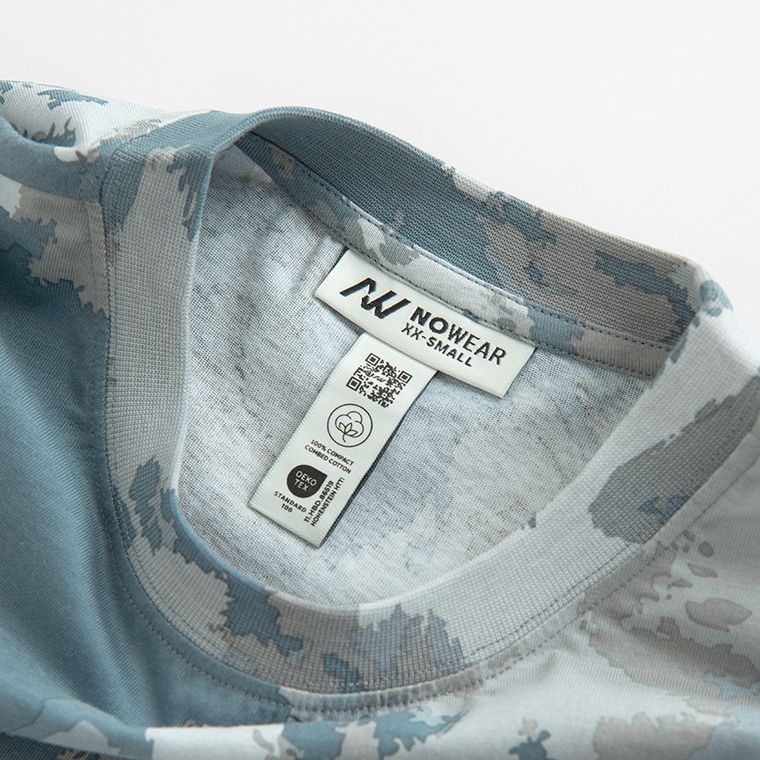 Tricou cu model camuflaj si croiala relaxed NOWEAR