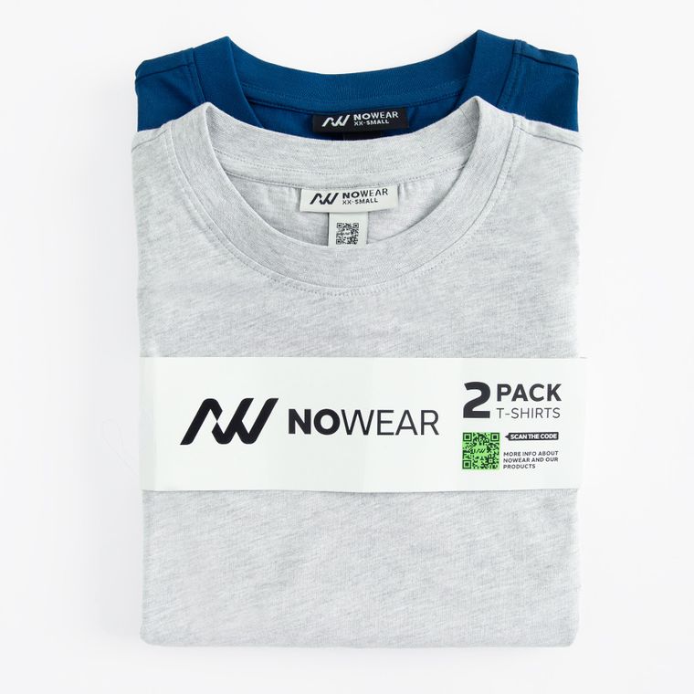 Tricou din bumbac pieptanat 2-pack NOWEAR