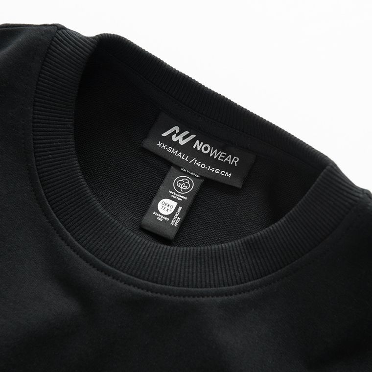 Tricou negru cu croiala lejera unisex NOWEAR