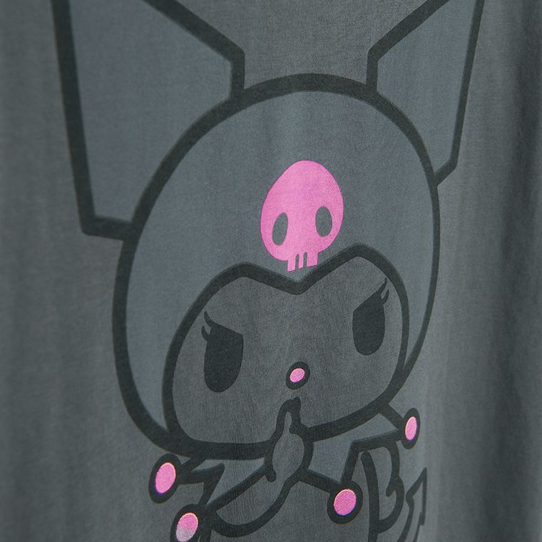 Tricou oversize din bumbac pieptanat Kuromi NOWEAR