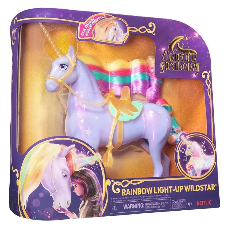 Unicorn Academy, unicorn Rainbow Light Up Wildstar, figurina