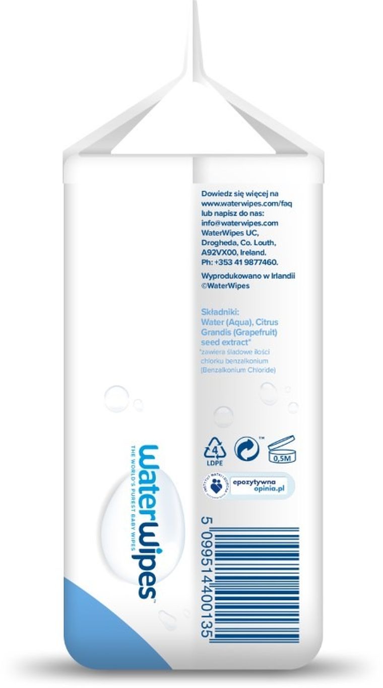 WaterWipes, BIO, servetele umede cu apa, 4-60 buc.