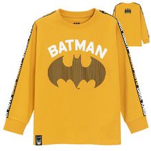 Cool Club, Bluza cu maneca lunga pentru baieti, mustar, imprimeu Batman