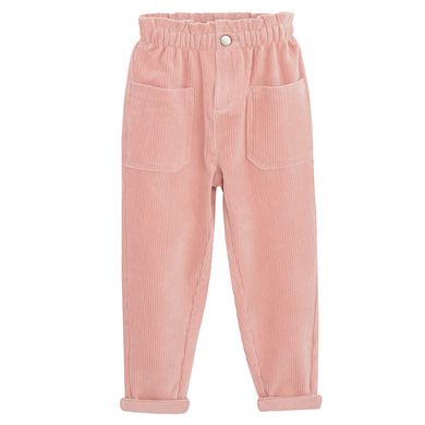 Cool Club, Pantaloni din material textil pentru fete, paper bag, reiata, roz