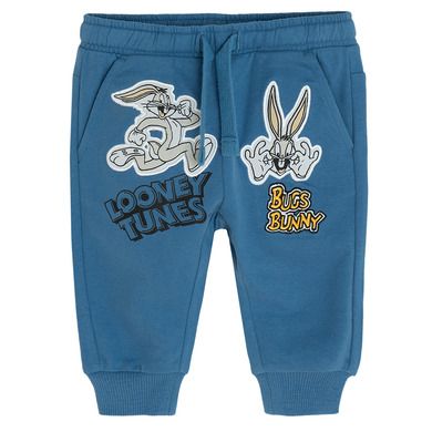 Cool Club, Pantaloni trening pentru baieti, albastru, imprimeu Looney Tunes