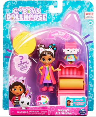 Gabby's Dollhouse, Gabby, Gabby's Art Studio, set de joaca cu figurina si accesorii