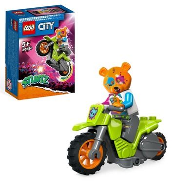 LEGO City, Motocicleta de cascadorie cu urs, 60356