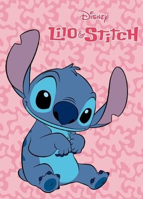 Lilo si Stitch, patura din fleece, roz, 100-140 cm