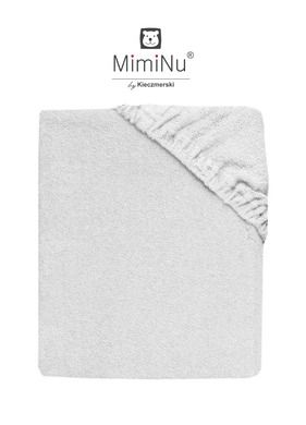 MimiNu, cearceaf frotte cu elastic, gri, 70-140 cm