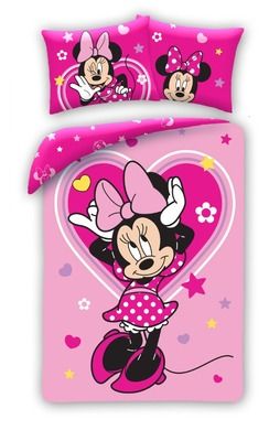 Minnie Mouse, set lenjerie de pat single, 140-200 cm