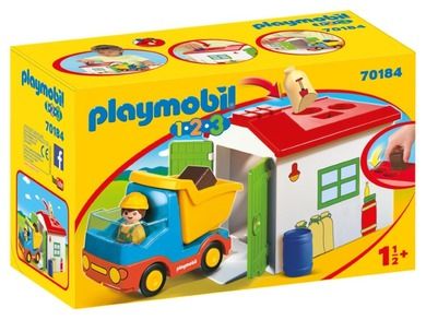 Playmobil, 1.2.3, Casuta cu forme si basculanta, 70184