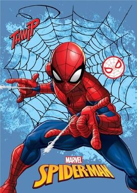 Spider-Man, patura din fleece, albastru, 100-140 cm