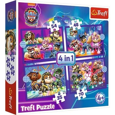 Trefl, Paw Patrol, puzzle 4in1, 207 piese