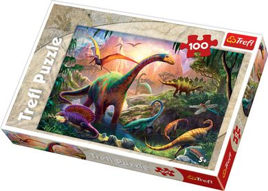 Trefl, Taramul dinozaurilor, puzzle, 100 piese